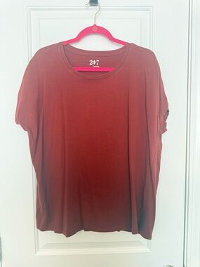 Maurices 247 Women's Rust Tee in Deep Coral